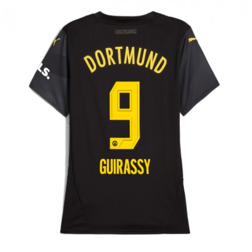 Fotballdrakt Dame Borussia Dortmund Serhou Guirassy #9 Bortedrakt 2024-25 Kortermet